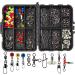 160 STK fishing vertebrae with fishing vertebrae Snaps contain ball bearing vertebrae barrel snaps fishing cord hook connection clips 3-ways triple swivel fishing pearls fishing accessories for salt water fresh water