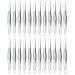 Stainless Steel Tweezers for Men - 24pcs Precision Tweezers for Fine Facial Hair Slant Tip Tweezers Set - Long Tweezers Silver Gripper Tweezers for Ingrown Hair Removal Eyebrow Tweezers for Women 24 pcs