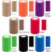 BQTQ 8 Rolls Cohesive Bandage 4 Inch - Self Adherent Sport Wrap Tape for Ankle Sprains & Swelling - Rainbow Colors - 8 Pack - Buy Online on GoSupps.com