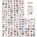 Pride Temporary Tattoos 20 Sheets 160PCS LGBT Gay Lesbian Waterproof Rainbow Pride Tattoos Stickers Decoration for Pride Parades Party Supplies - Buy Online on GoSupps.com