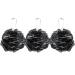 Lifeforce Shower Sponge Bath Loofah 3 Pack Black Shower Puff Large Clean Skin Loofah Sponge for Bathing Comfortable and Soft Mesh Loofah Body Exfoliating Shower Sponge - Thick & Luxurious Colours 3 X Black