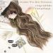 Buy Sofeiyan Invisible Wire Hair Extensions - 50cm Soft Lace Long Curly Brunette & Ash Blonde | Best Synthetic Hair Pieces for Women - Buy Online on GoSupps.com