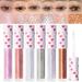 Erinde 6PCS Liquid Glitter Eyeshadow Eyeliner Korean Makeup Sparkling Shimmer Eye Shadow Long Lasting Quick Drying & Pigmented Loose Glitter Glue for Crystals Make Up 6 COLORS