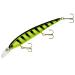 Bandit Walleye Minnow Jerkbait Fishing Lure, Shallow (Trolls to 12') 4.5 Inch, 5/8 Ounce Chartreuse Black Stripes