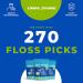 2-in-1 Mint Dental Floss Picks with Glide Technology for Adults - 270 Count - Buy Online on GoSupps.com