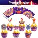 Happy Diwali Cupcake Decoration Kit Includes Rangoli Pattern Cake Stand Cake Boards Cupcake Toppers for Festival of Lights Party Decoration Supplies - Buy Online on GoSupps.com
