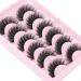 Fluffy Natural Look False Eyelashes - Curly Wispy Faux Mink Lashes - 6 Pairs Pack for Volume - Buy Online on GoSupps.com