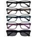The reading glasses are underway black brown blue purple readers with black sun reader value 5-pack men women uvsr5092 +2.50 +2.50 diopttria black brown blue purple