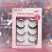 Natural Cat Eye Lashes - 5 Pairs Fluffy Mink Wispy 3D Anime Strip Lashes by VEDA TINDA | Romantic Liaison - Perfect for Extensions (Glue Required - Buy Online on GoSupps.com
