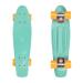 Retrospec Quip Mini Cruiser Skateboard 22.5" and 27" Classic Retro Plastic Cruiser Complete Skateboard with ABEC 7 Bearings and PU Wheels Compact Board with Grippy, Molded Waffle Deck Seafoam 22.5 in.