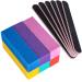 WLLHYF 12Pcs Nail Files and Buffers  100/180 Double Grit Sided Nail Files Nail Art Care Buffer Block Tools Emery Boards for Nails Professional Manicure Tools for Home and Salon Use