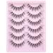 Manga Cat Eye False Eyelashes - Natural Look Wispy Lashes - Asian Korean Cosplay Faux Mink - 6 Pairs - Buy Online on GoSupps.com