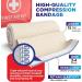 High-Performance Elastic Bandage Wrap 4-Pack - Self-Closing Compression for Foot Ankle Wrist Knee & Body - International Shipping Available - Buy Online on GoSupps.com