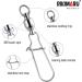 RIKIMARU Fishing Swivels Duo Lock Snap Ball Bearing Stainless Barrel High Speed Rotating Silvery 0#-30LB-50pcs - Buy Online on GoSupps.com