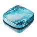 Women's napkin storage bag abstract ocean vertebrae made of marble blue gold color menstrual cup portable women's tape storage bags female menstruation first period pocket color 1