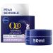 NIVEA Q10 Sensitive Night Cream (1 x 50 ml), anti-wrinkle cream enriched with pure Q10 and licorice extract, anti-aging cream with collagen booster, soothing face cream for sensitive skin