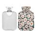 Hot Water Bottle 2L with Cover Daisy Hot Water Bag for Pain Relief Hand Feet Warmer Winter