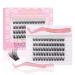 Fluffy Eyelash Clusters No Glue Lashes Press on Lashes Self Adhesive Eyelashes Pre-glued Glueless Lashes Clusters Waterproof Extensions Kit Natural Lash(PRE26) PRE02-26