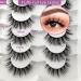 Heracks F-01 20 Pairs Short Mink Lashes 3D Wispy Cat-Eye Natural Look - Mixed Styles False Eyelashes Pack for Fluffy Lashes-A - Buy Online on GoSupps.com
