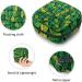 Women's Portable Period Kit - Bonds Storage Pockets Holder with Seamless Green Yellow Leaves Pattern | Feminine Product Bag for Girls - Buy Online on GoSupps.com