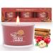 TRINIDa Candles Gifts for Women with 17 Variants Cinnamon Apple Roll Hygge Scented Candles Gift Set 3 Orange Filled Votives (Grandma Kitchen Collection) Orange - Cinnamon Roll