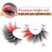 Colored Fluffy Mink False Eyelashes - Dramatic Long Red Strip Fake Lashes for Christmas - A-Rad Lashes - Buy Online on GoSupps.com