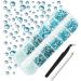 ALOCIAM 2200pcs Crystal Nail Rhinestones SS5-SS12 Crystal Nail Rhinestones Large Water Blue Nail Diamond DIY Nail Decorations Water Blue for DIY Decorations 1HRZ-Water Blue - Buy Online on GoSupps.com