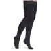 Therafirm Core-Spun 20-30mmHg Moderate Graduated Compression Support Thigh High Socks (Black Medium Short)