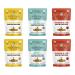 The Green Rabbit Gluten Free Roasted Chickpeas 3 Flavour Variety Pack - Healthy Snacks High in Plant-Based Protein & Fibre - Low in Fat Sugar & Calories - Vegetarian & Vegan Friendly - 6 Packs x 60g