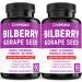 CIVIMUNA (2 Packs) Bilberry Capsules 9260mg - Bilberry, Grape Seed, Carrot, Elderberry - 4 Months Supply
