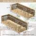Graciadeco Water Hyacinth Storage Baskets 2 Pack - Toilet Tank Top & Back Storage Solution - Wicker Baskets for Toilet Paper - Long Narrow Design for Stylish Organization - Buy Online on GoSupps.com