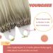 Buy Youngsee Microring Extensions - Real Hair Ombre 35cm | Micro Loop Extensions 1g/s | Ashblond & Platinum Blonde | 50g | Perfect for Women - Buy Online on GoSupps.com