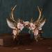 MOSTORY Handmade Gold Flower Antler Headband - Woodland Floral Reindeer Headpiece with Deer Ears Forest Fairy Hairband for Women Renaissance Halloween Cosplay Prom Photo Shoot Pink Rose - Buy Online on GoSupps.com