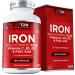 Gentle Iron Capsules 18mg Iron Complex with Vitamin C B12 B2 & Folic Acid - Iron Supplement for Women & Men - 180 Small High Strength Capsules - 6 Month Supply - UK Formulated - Vegan Friendly