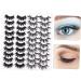minkissy 20 Pairs Dense Eyelashes dense natural Imitation mix eyelash 3d Fake eyelashes Assorted set make up three-dimensional False Eyelashes cross Women False Eyelash eyelashes - Buy Online on GoSupps.com