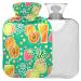 Naanle fruit juice pineapple water bottle with reference transparent hot water bottle 2l large hot hot water bottle for bed handfoot heat pain relief heat and cold therapy