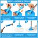360 Degree Spin Mop Replacement Handle - Telescopic Pole for Easy Cleaning | Blue Rotating Handle for Household Mop and Head Replacement - Buy Online on GoSupps.com