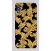 Soft TPU Case for Samsung A10 057 Leather Black Elegant Liberty Leaves Gold Luxury