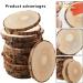 17 PCS 5.1-5.5 Inch Unfinished Wood Slices Craft Kit with Tree Bark - Perfect for Christmas Ornaments, Rustic Wedding Decor & Crafts - Circles Wood Discs Centerpieces - Buy Online on GoSupps.com