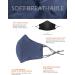 Borgasets Breathable Sport Face Mask - Adjustable Reusable Comfort Mask Navy Blue 2 Pack - Buy Online on GoSupps.com