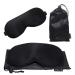 Natural Blackout Silk Sleep Mask - Organic Silk Eye Mask for Sleeping - Blindfold Sleeping Mask For Women - Ultra Soft Black Slip Face Mask with Elastic Adjustable Strap and Pouch