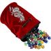 Large Dice Bag with 7 Sets | Dragon DND Dice Bag & 49 Polyhedral Dice | Red Bag with Pockets - Buy Online on GoSupps.com