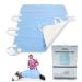 Atcha Ba Washable and Reusable Positioning Bed Pad with Handles, Waterproof Incontinence Underpad (Blue, 1-Pack) 34x36 Inch (Pack of 1)