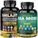 Bualle Organic Sea Moss for Women & Shilajit for Men,Ashwagandha Supplement with Black Seed Oil, Maca & Ginger, Supports Daily Wellness, Skin & Energy 120 Vegan Capsules Organic Herbal Complex 120 Count (Pack of 1) Sea Mo