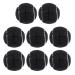 XIAOJUN 8 Pcs Walker Glide Balls Precut Walker Tennis Balls for Furniture Legs and Floor Protection Heavy Duty Long Lasting Felt Pad Covering Walker Accessories for Seniors Fit Most Walkers (Black)