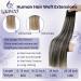 Shop Laavoo Real Hair Ombre Sew-In Weft Extensions - Black to Silver 80g 40cm | International Shipping Available - Buy Online on GoSupps.com
