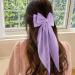 Buy Wllhyf 90s Style Hair Clips - Soft Silky Satin Big Loop French Band Hairpins for Women & Girls (Purple) | International Shipping Available - Buy Online on GoSupps.com
