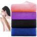 African Net Sponge Set 4 Pieces - Exfoliating Wash Net Cloth Bath Sponges for Men and Women 31.5 Inch Long Skin Smoother Quick-Drying Back Scrubbers for Shower