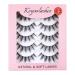 KSYOO Clear Band Dramatic Mink Lashes - 8-15mm D Curl 3D Multi-Layered Fluffy & Reusable 5 Pairs of Semi-Dramatic Strip Lashes - Buy Online on GoSupps.com