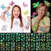 40 Sheets 500 Styles Luminous Temporary Tattoos for Kids  Mixed Styles Waterproof Glow In The Dark Stickers - Unicorn/Mermaid/Dinosaur/Animal for Boys and Girls Birthday Party Supplies